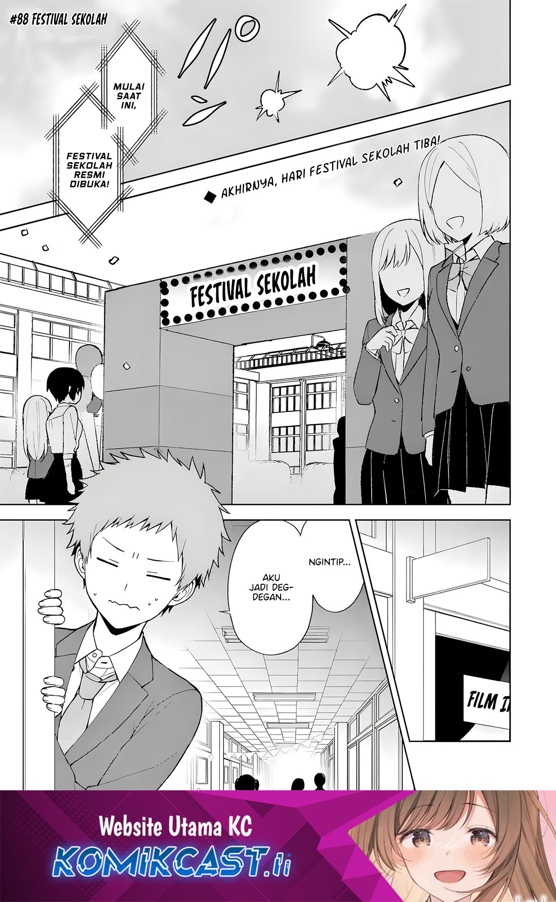 Komik Chikan Saresou ni Natteiru S-kyuu Bishoujo wo Tasuketara Tonari no Seki no Osanajimi datta - Chapter 88