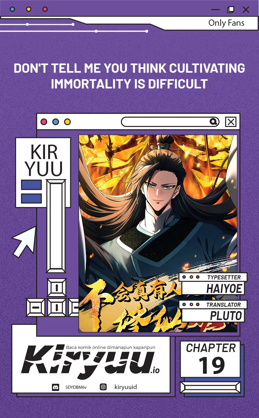 Baca Komik Don’t Tell Me You Think Cultivating Immortality Is Difficult? Chapter 19 Gambar 1