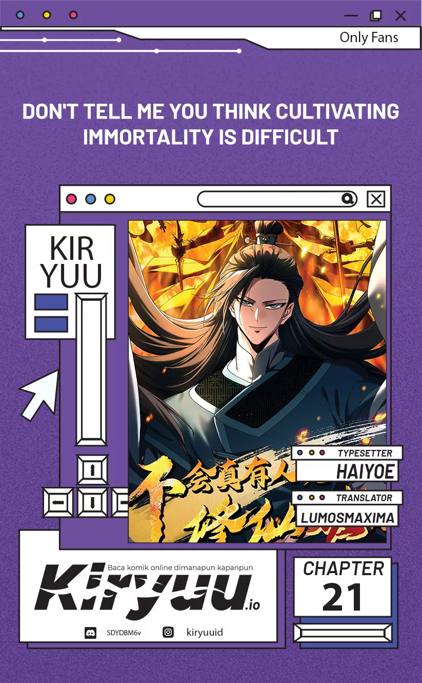 Baca Komik Don’t Tell Me You Think Cultivating Immortality Is Difficult? Chapter 21 Gambar 1