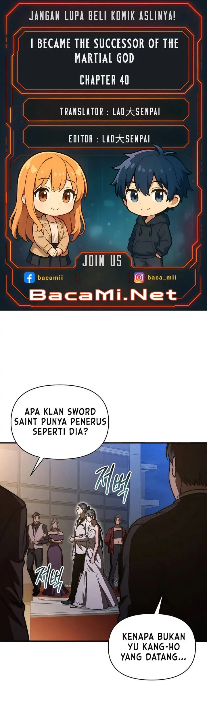 Baca Komik I Became the Successor of the Martial God Chapter 40 Gambar 1