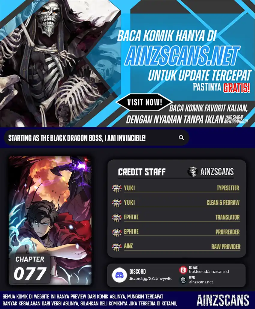 Komik I Become Invincible Black Dragon Boss At The Start - Chapter 77