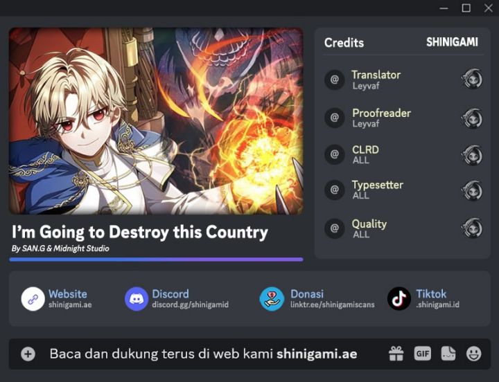 Komik I’m Going To Destroy This Country - Chapter 32