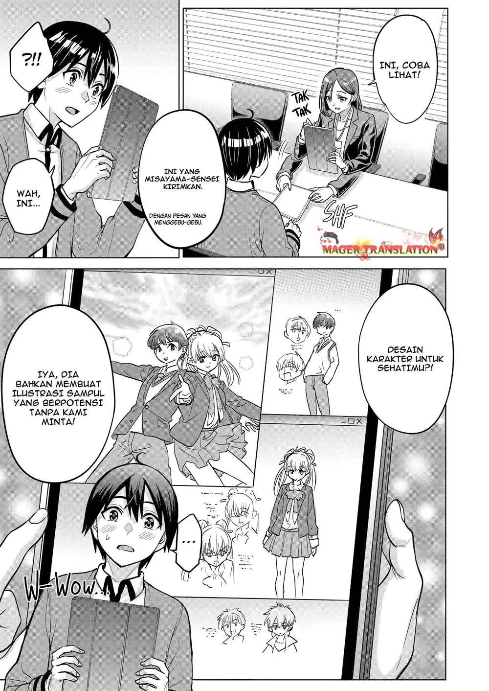 Koukousei WEB Sakka no Mote Seikatsu “Anta ga Kami Sakka na Wakenai desho” to Boku wo Futta Osananajimi ga Koukaishiteru kedo Mou Osoi Chapter 21 Gambar 7