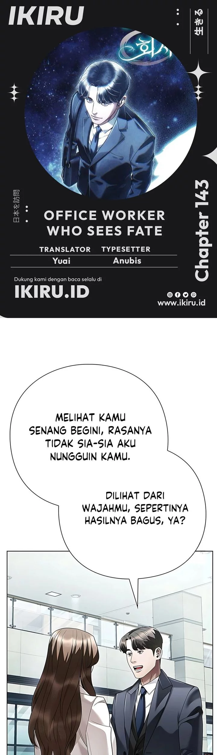 Baca Komik Office Worker Who Sees Fate Chapter 143 Gambar 1