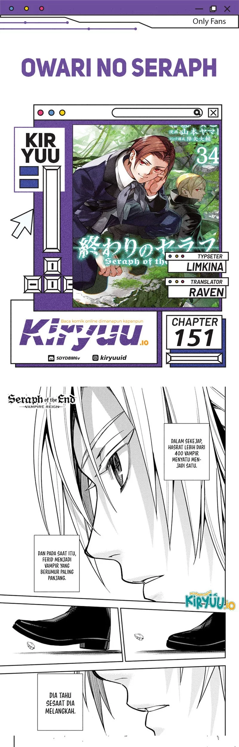 Baca Komik Owari no Seraph Chapter 151 Gambar 1