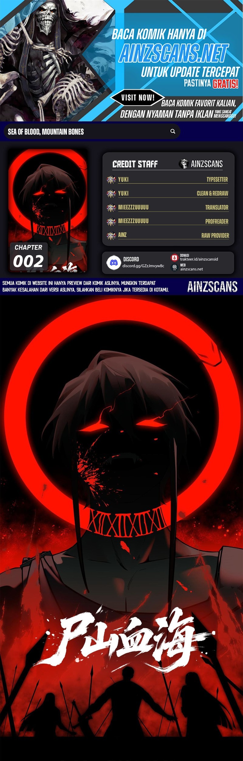 Komik Sea of Blood Mountain of Bones - Chapter 2