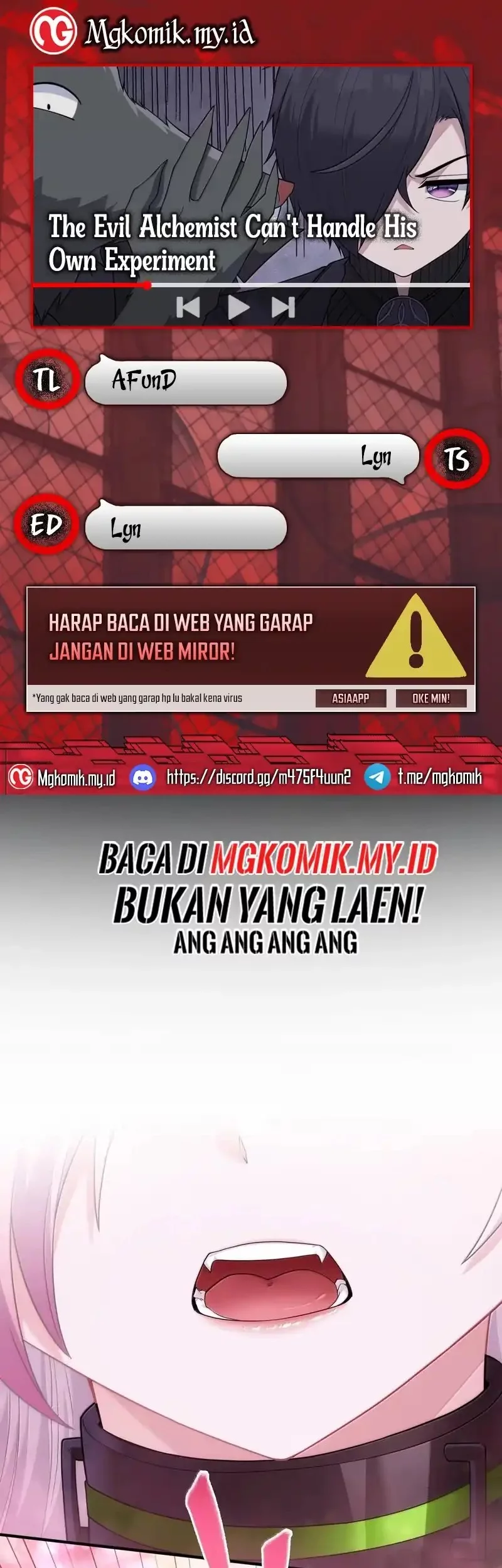 Baca Komik The Evil Alchemist Can’t Handle His Own Experiment Chapter 55 Gambar 1