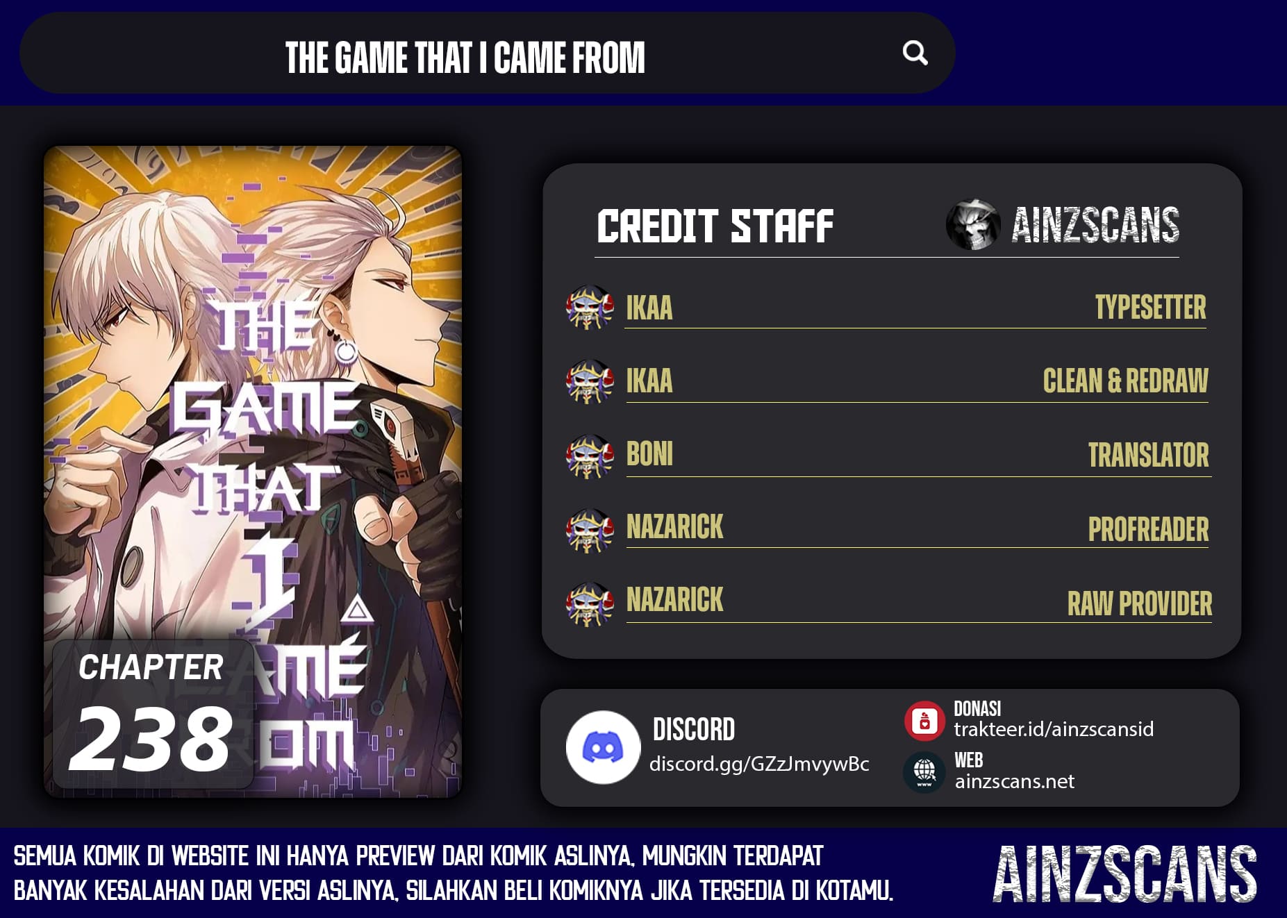 Komik The Game That I Came From - Chapter 238
