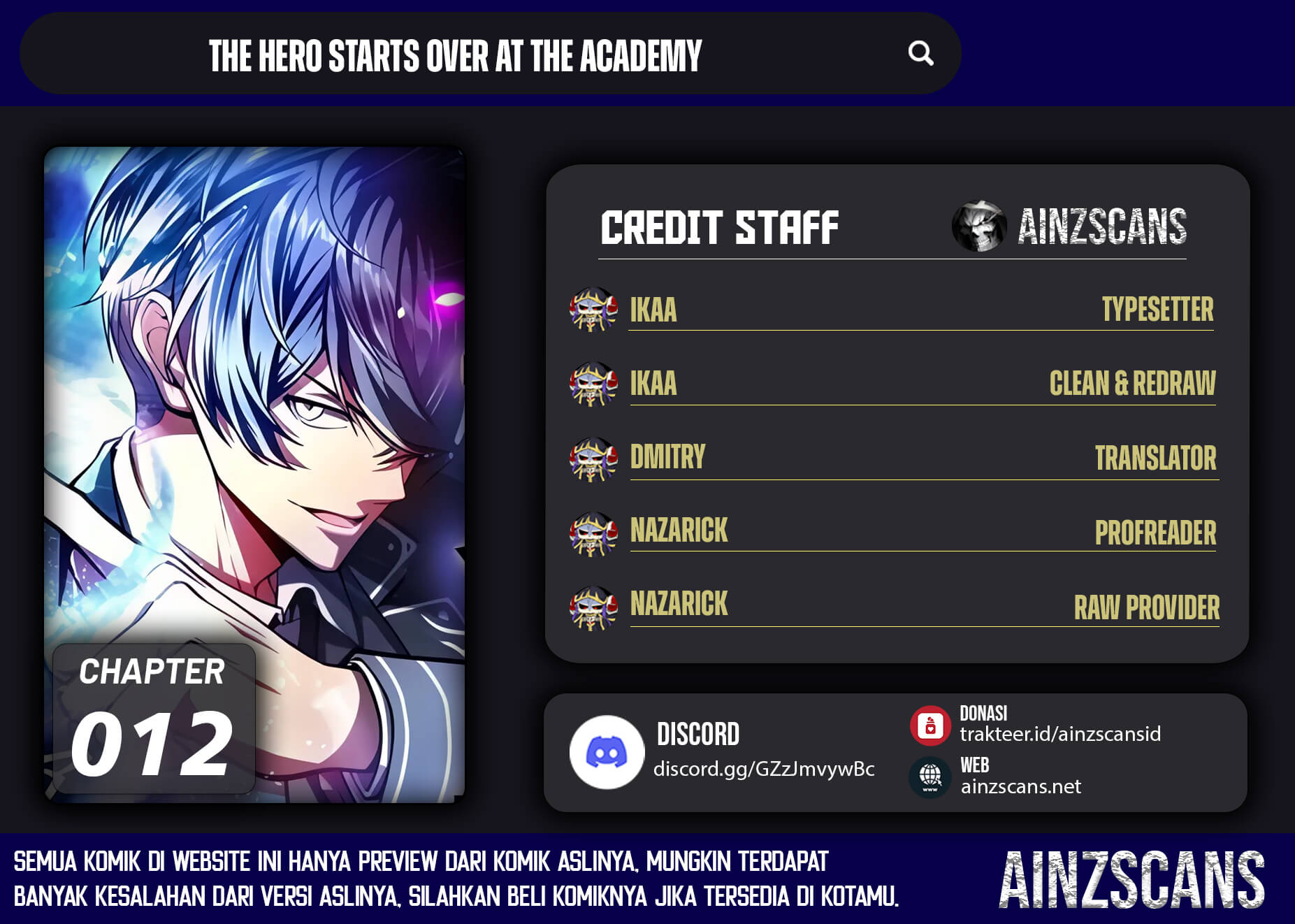 Komik The Hero Starts Over at the Academy - Chapter 12