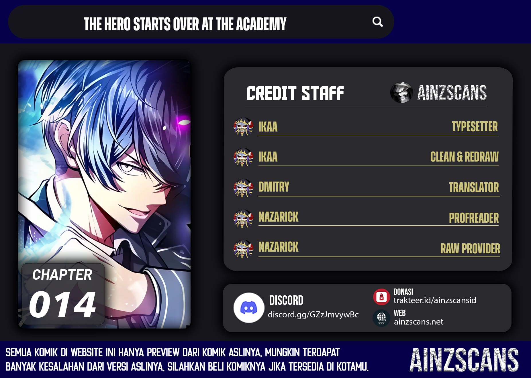 Komik The Hero Starts Over at the Academy - Chapter 14