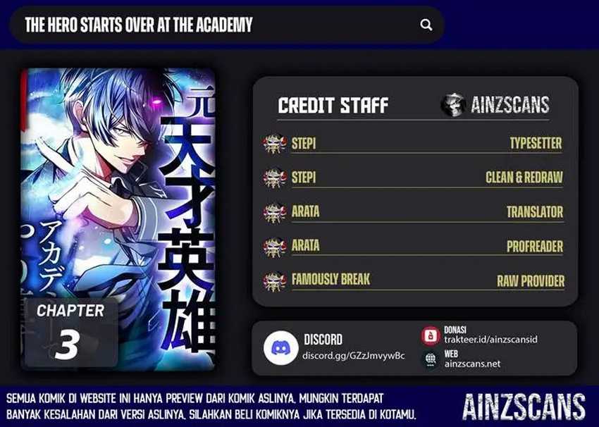 Komik The Hero Starts Over at the Academy - Chapter 3