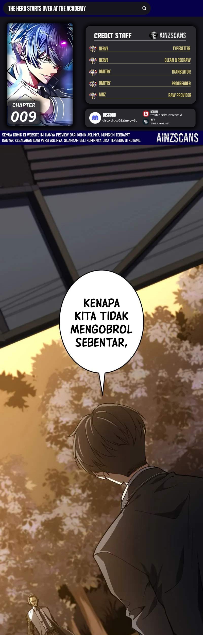 Komik The Hero Starts Over at the Academy - Chapter 9