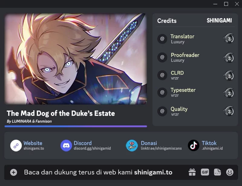 Baca Komik The Mad Dog Of The Duke’s Estate Chapter 22 Gambar 1