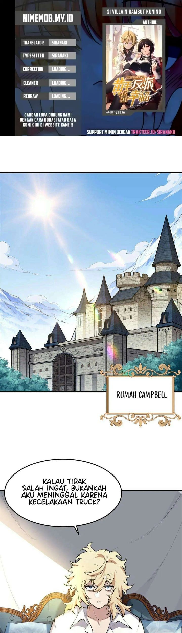 Komik The Yellow-haired Villain in Female Main Character’s Novel wants Happiness - Chapter 1