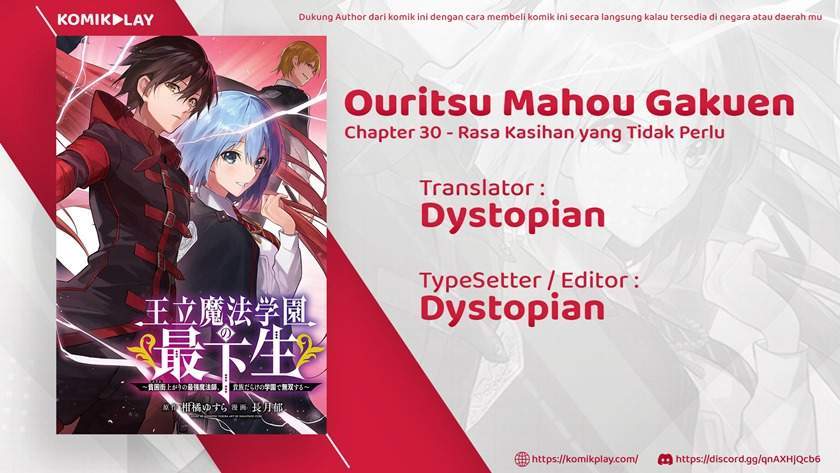 Komik  Ouritsu Mahou Gakuen no Saikasei: Slum Agari no Saikyou Mahoushi, Kizoku darake no Gakuen de Musou~ - Chapter 30