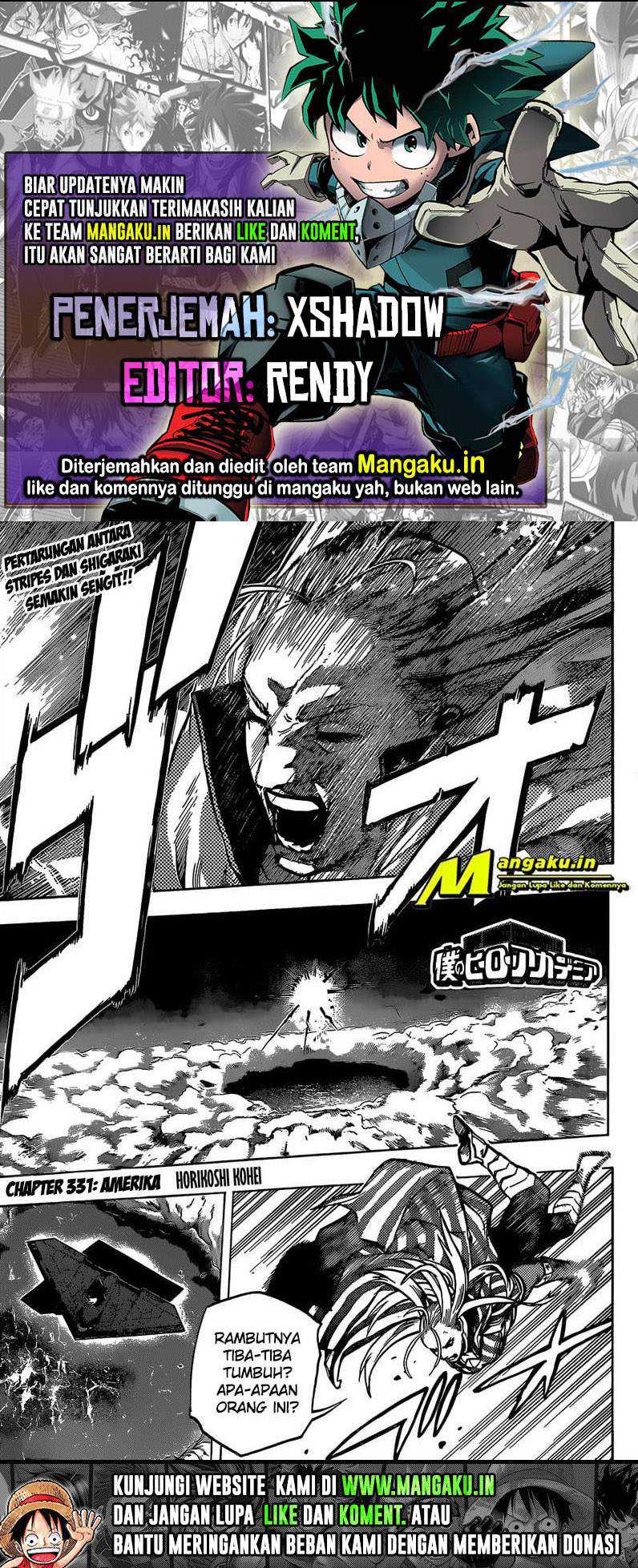 Komik Boku no Hero Academia - Chapter 331