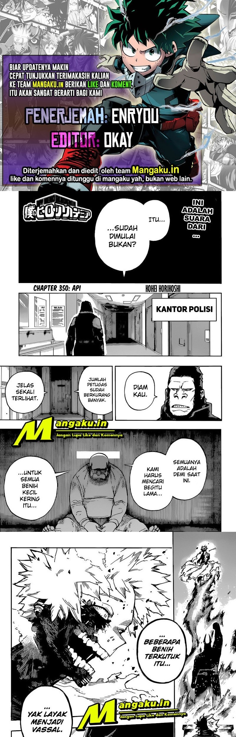 Komik Boku no Hero Academia - Chapter 350
