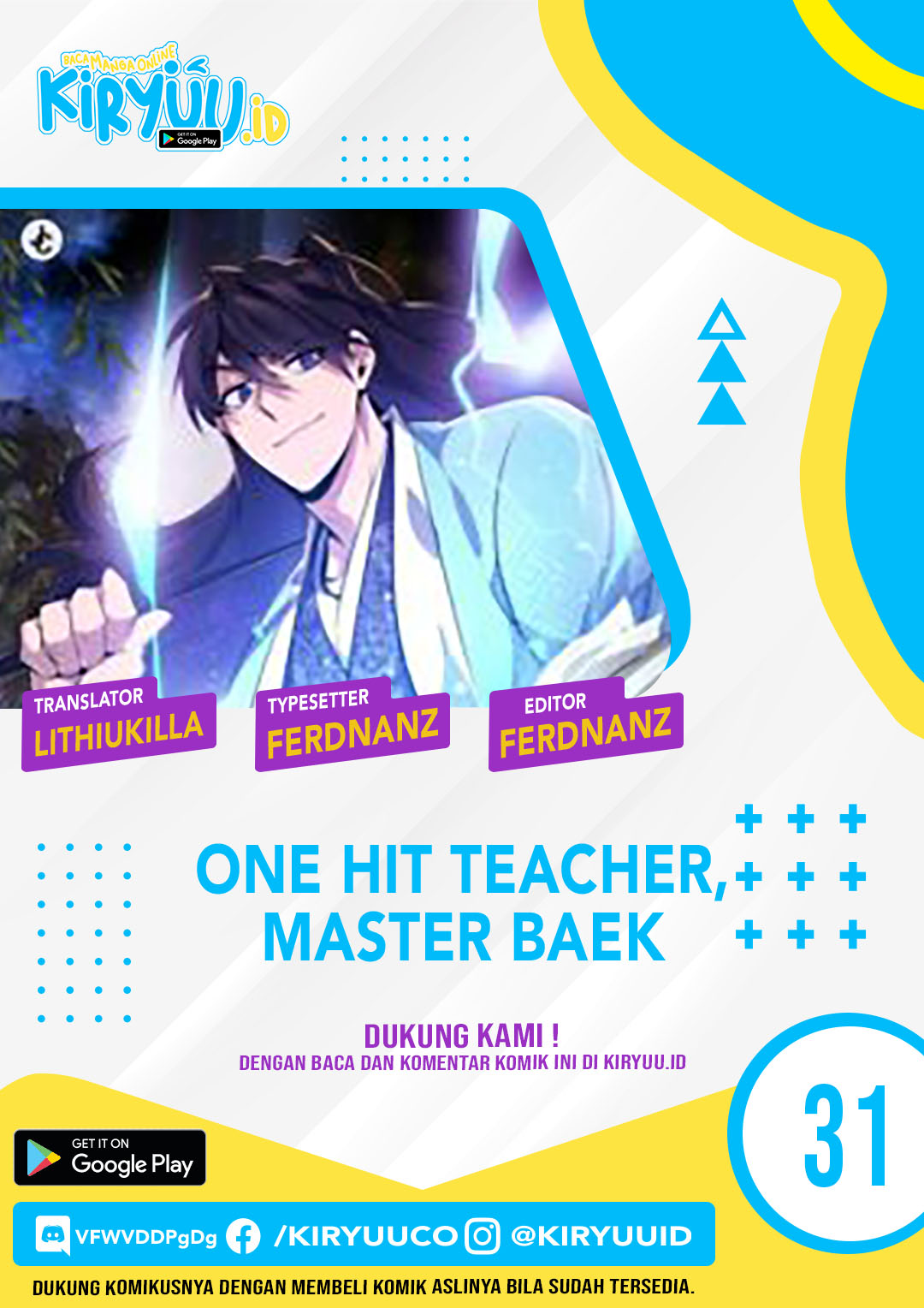 Komik Number One Star Instructor Master Baek - Chapter 31