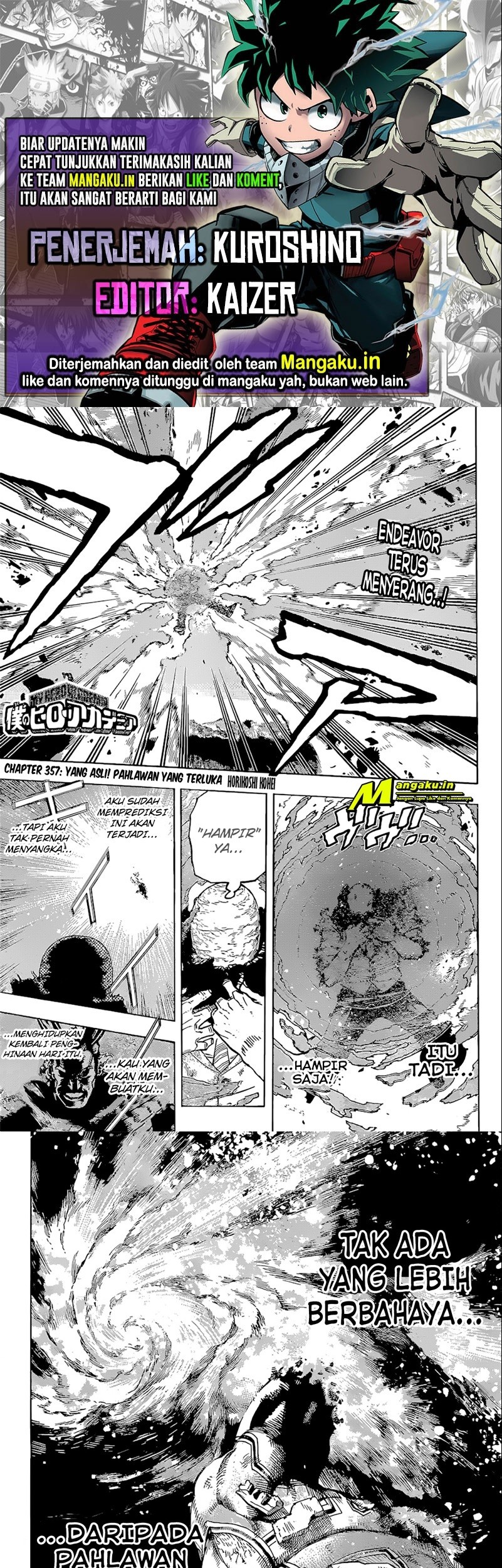 Komik Boku no Hero Academia - Chapter 357