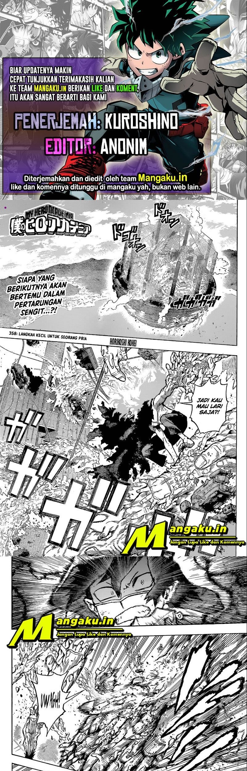 Komik Boku no Hero Academia - Chapter 358