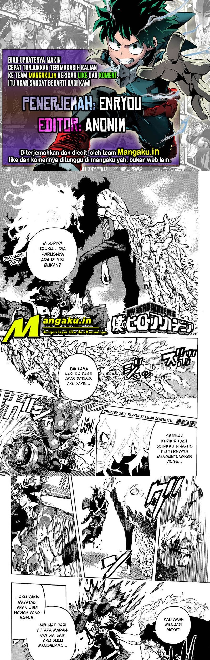 Komik Boku no Hero Academia - Chapter 360