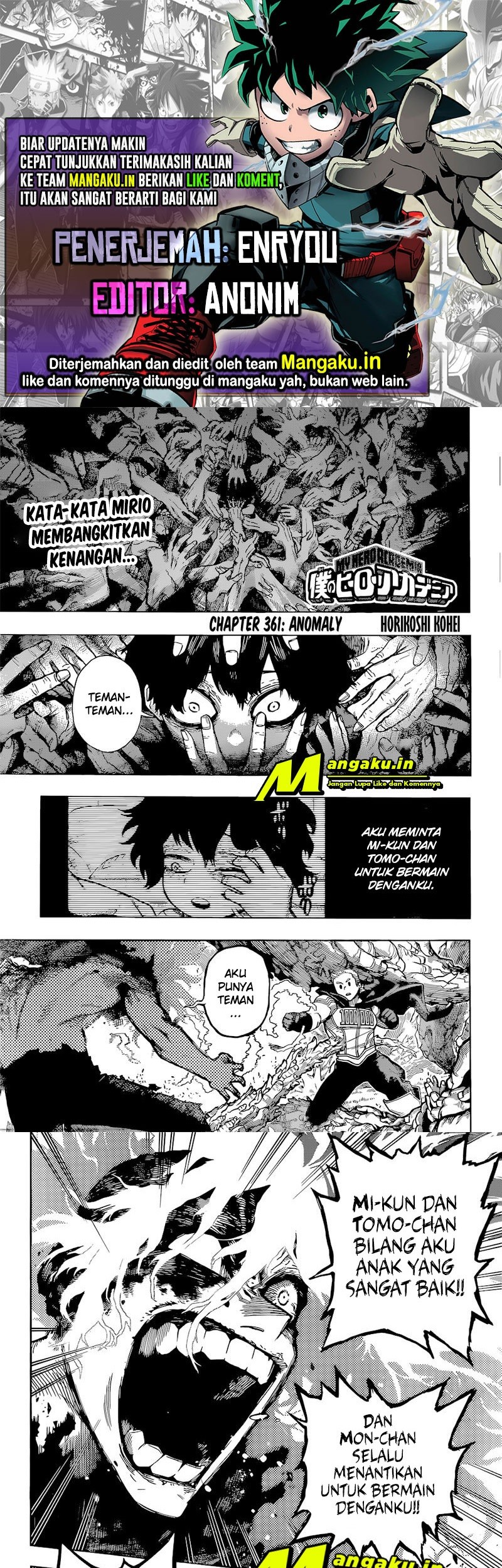 Komik Boku no Hero Academia - Chapter 361