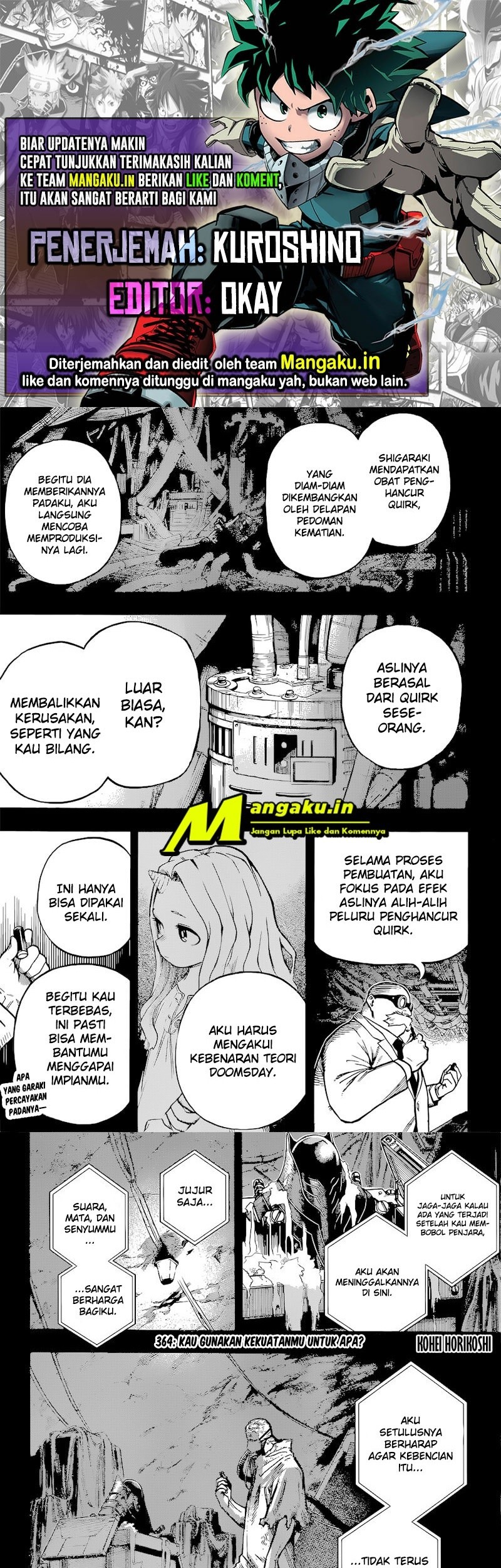 Komik Boku no Hero Academia - Chapter 364