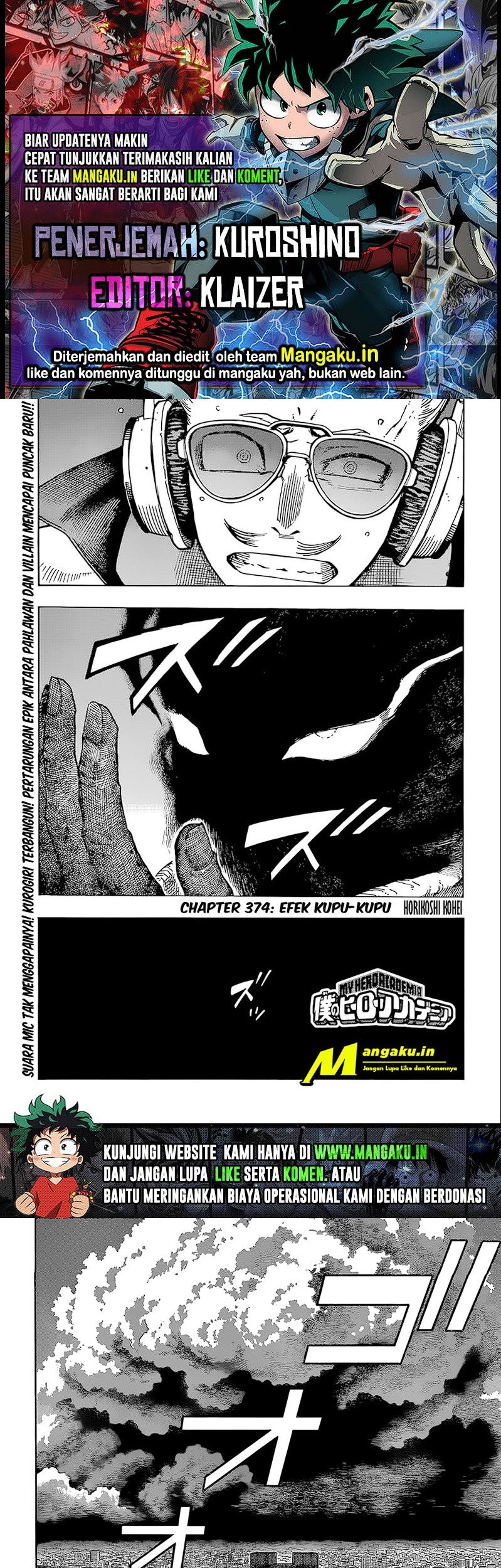 Komik Boku no Hero Academia - Chapter 374