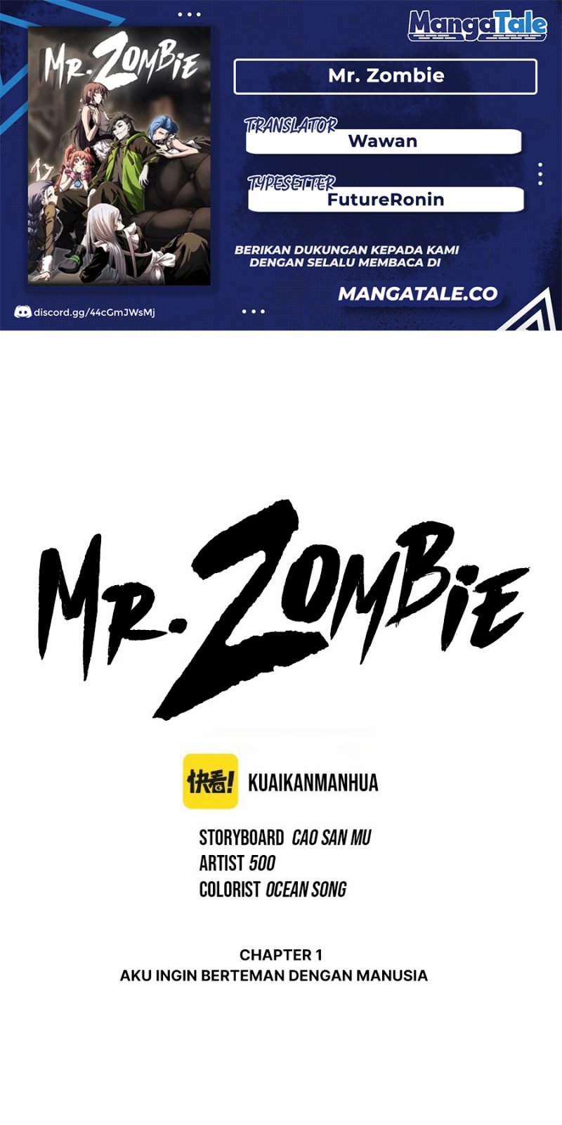Komik Mr. Zombie - Chapter 01