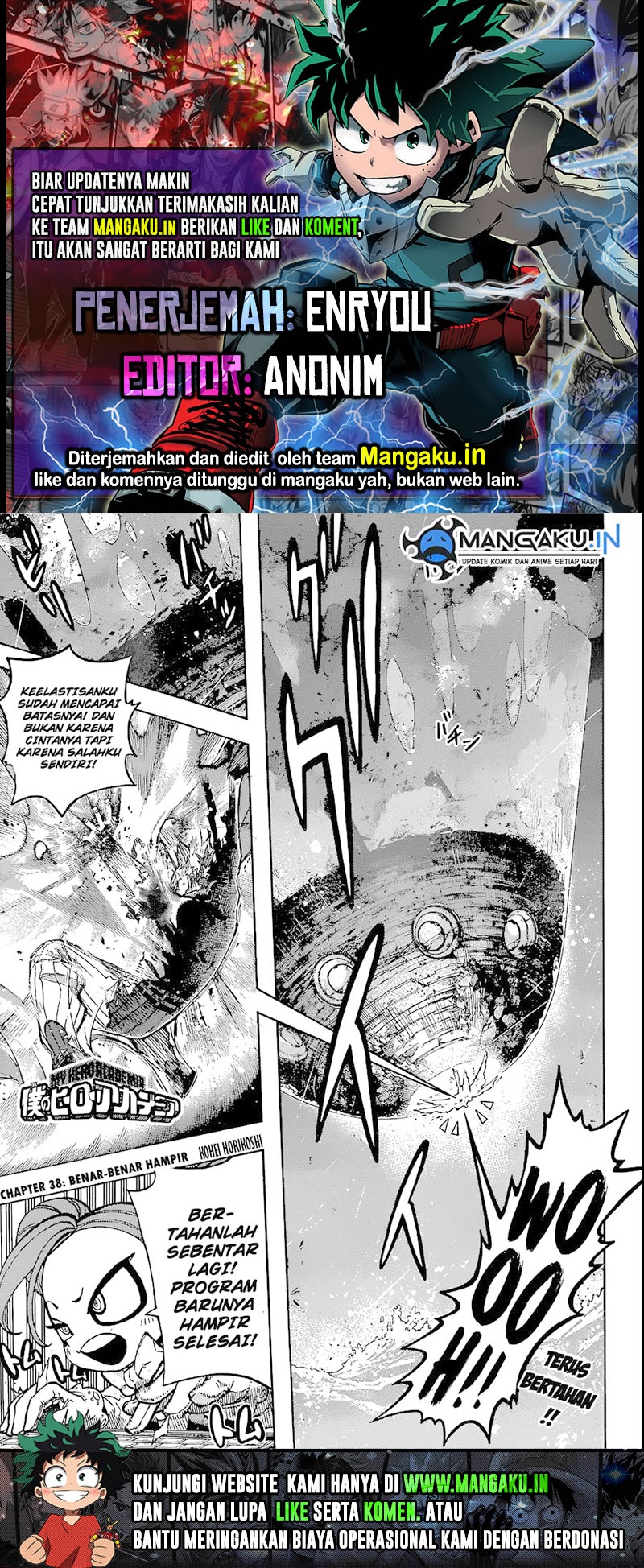 Komik Boku no Hero Academia - Chapter 380