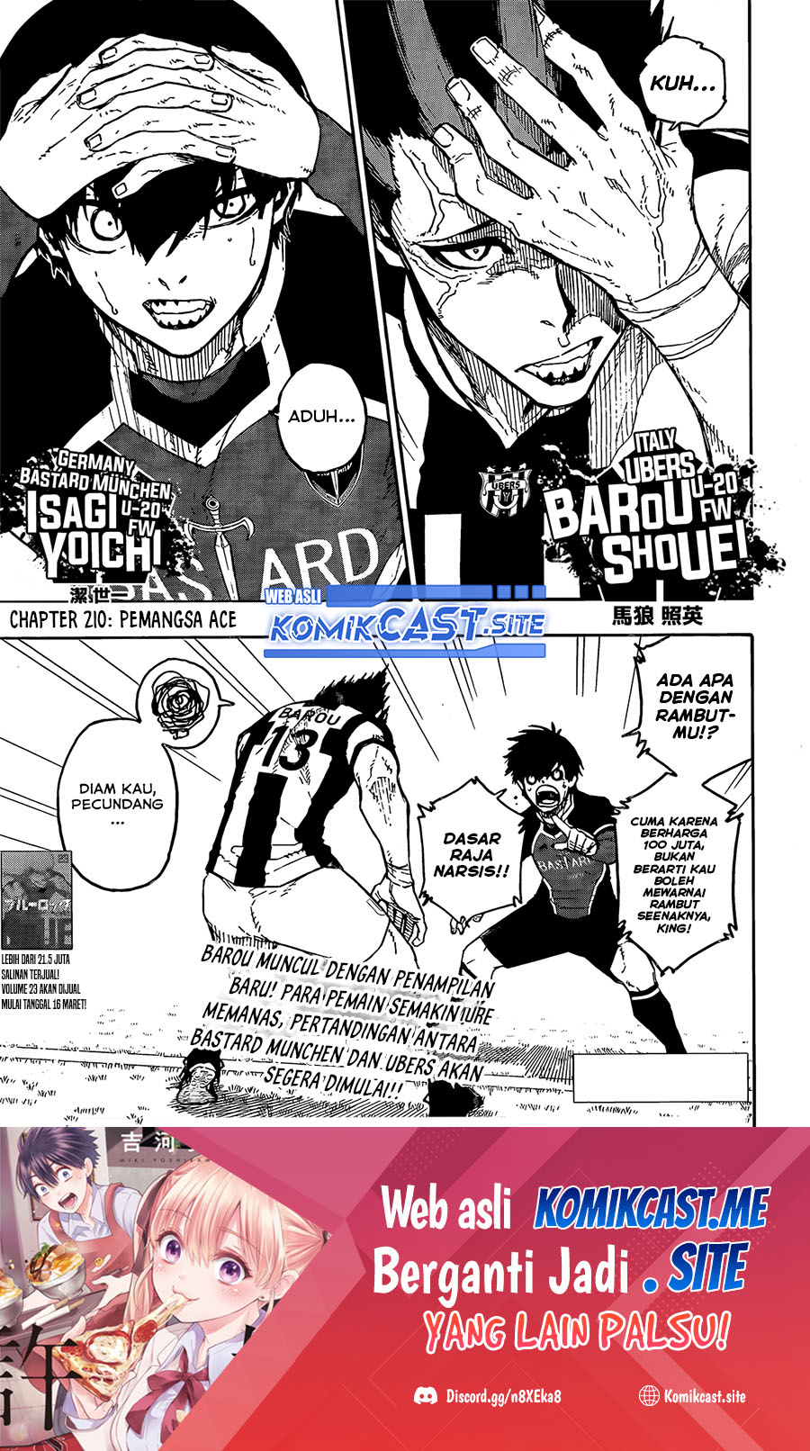 Baca Manga Blue Lock Chapter 210 Gambar 2