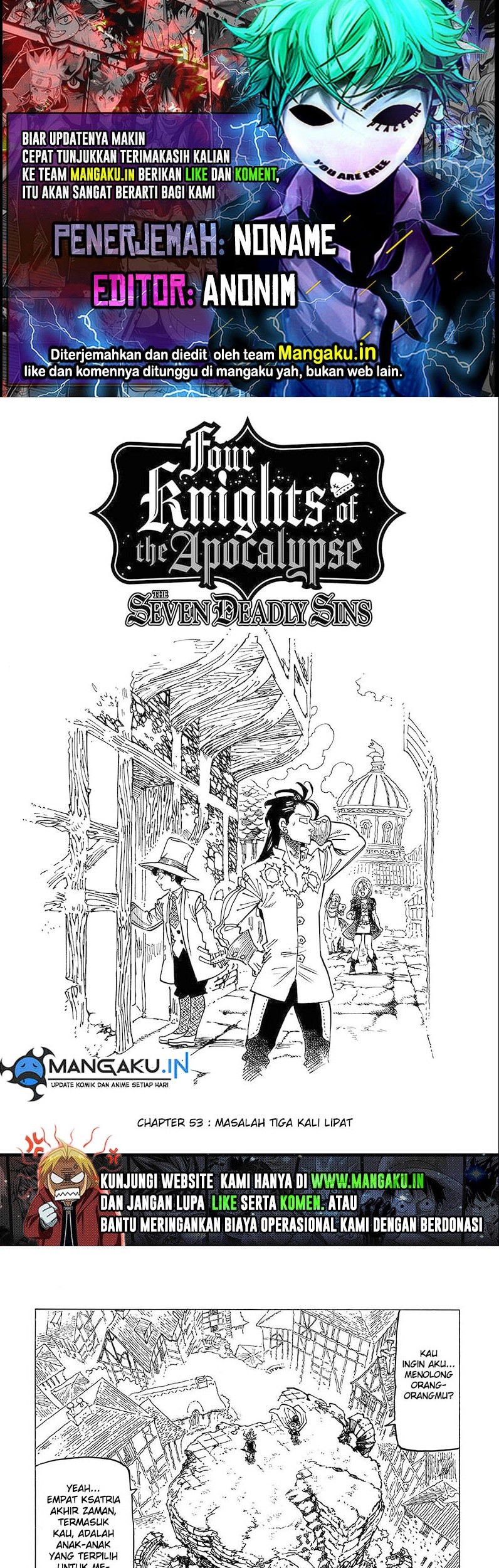 Komik Mokushiroku no Yonkishi - Chapter 53