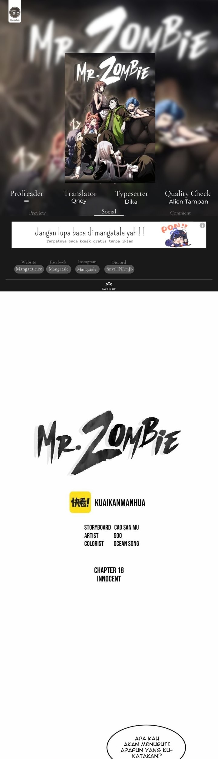 Komik Mr. Zombie - Chapter 18