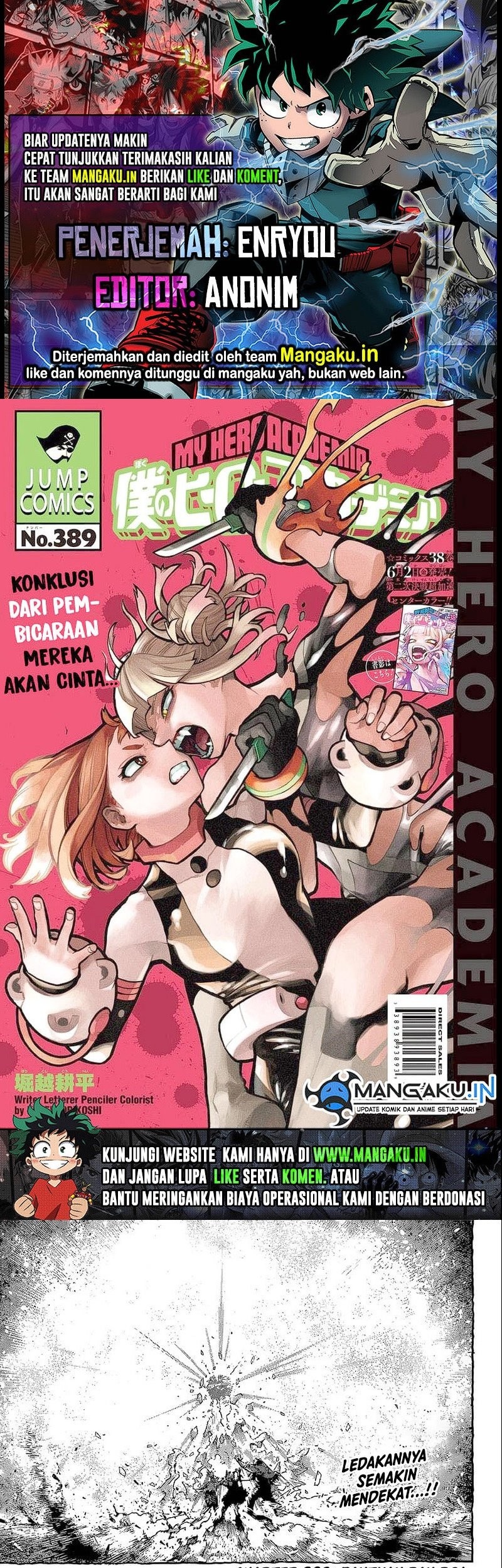 Komik Boku no Hero Academia - Chapter 389