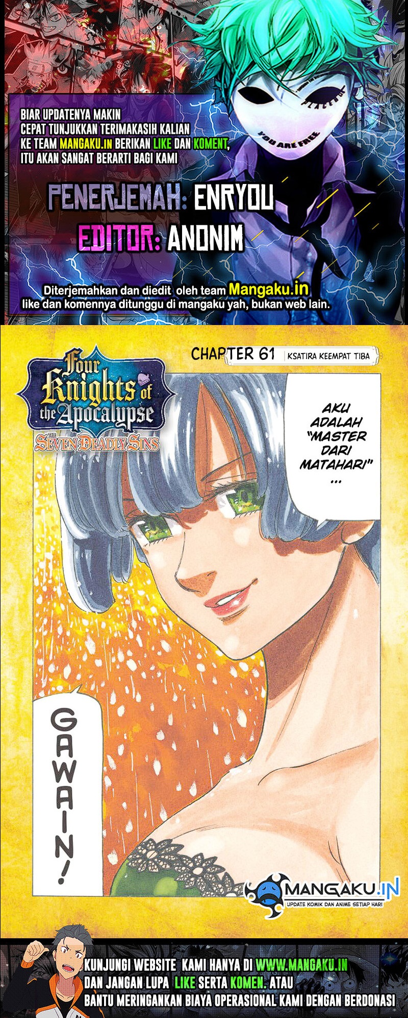 Komik Mokushiroku no Yonkishi - Chapter 61