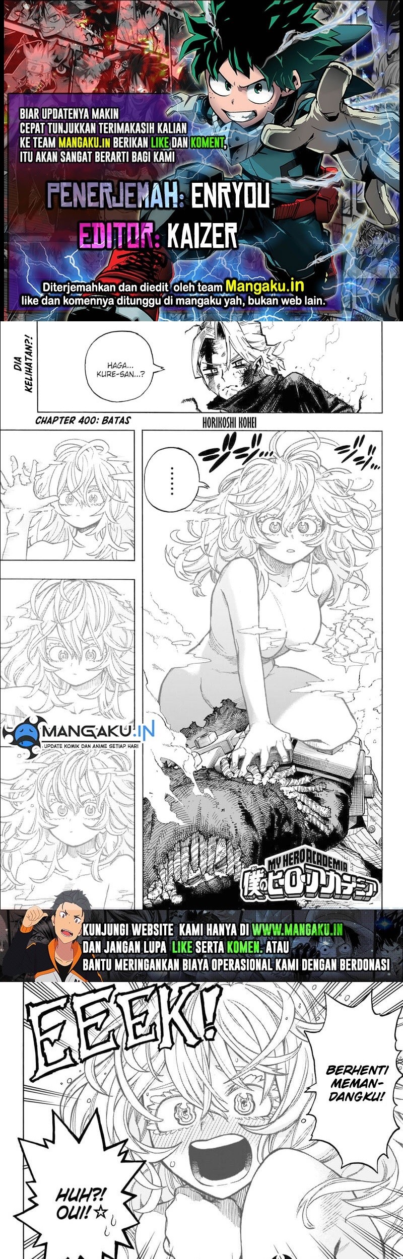 Komik Boku no Hero Academia - Chapter 400