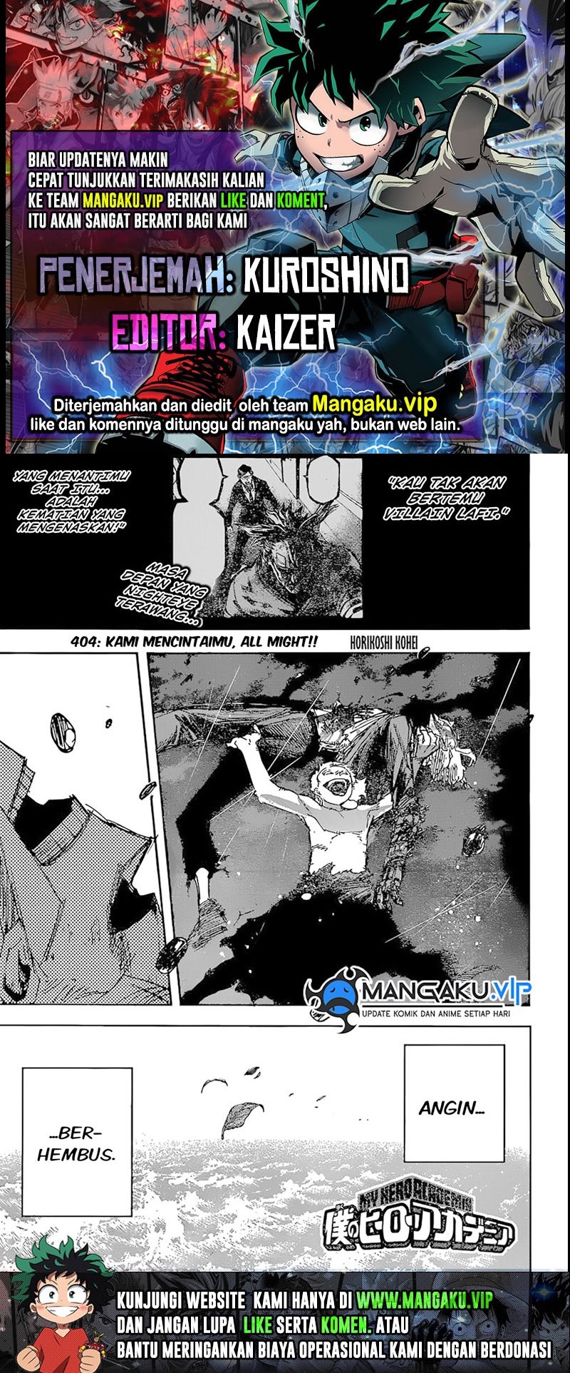 Komik Boku no Hero Academia - Chapter 404