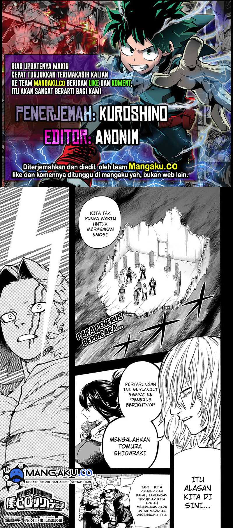 Komik Boku no Hero Academia - Chapter 411
