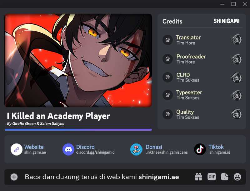 Komik I Killed An Academy Player - Chapter 01