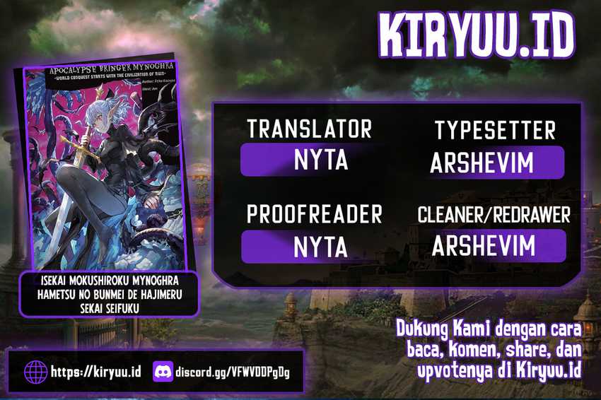 Komik Isekai Mokushiroku Mynoghra: Hametsu no Bunmei de Hajimeru Sekai Seifuku - Chapter 25