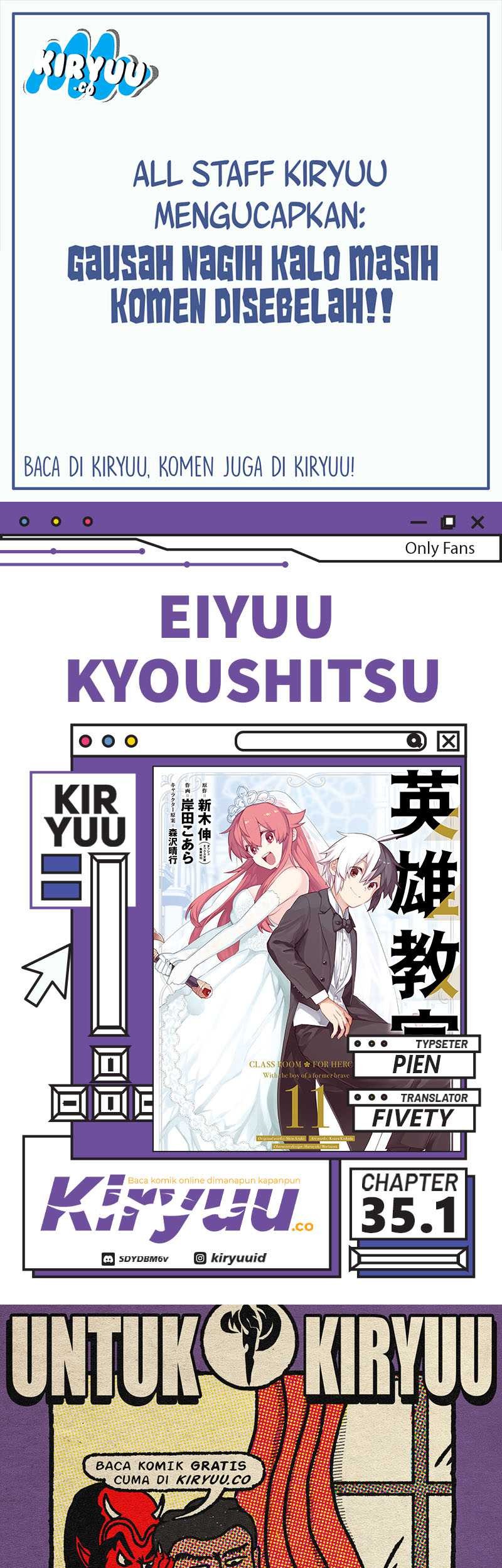Komik Eiyuu Kyoushitsu - Chapter 35.1