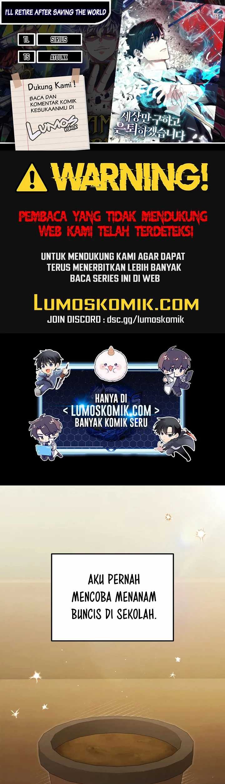 Komik I’ll Retire After Saving the World - Chapter 37