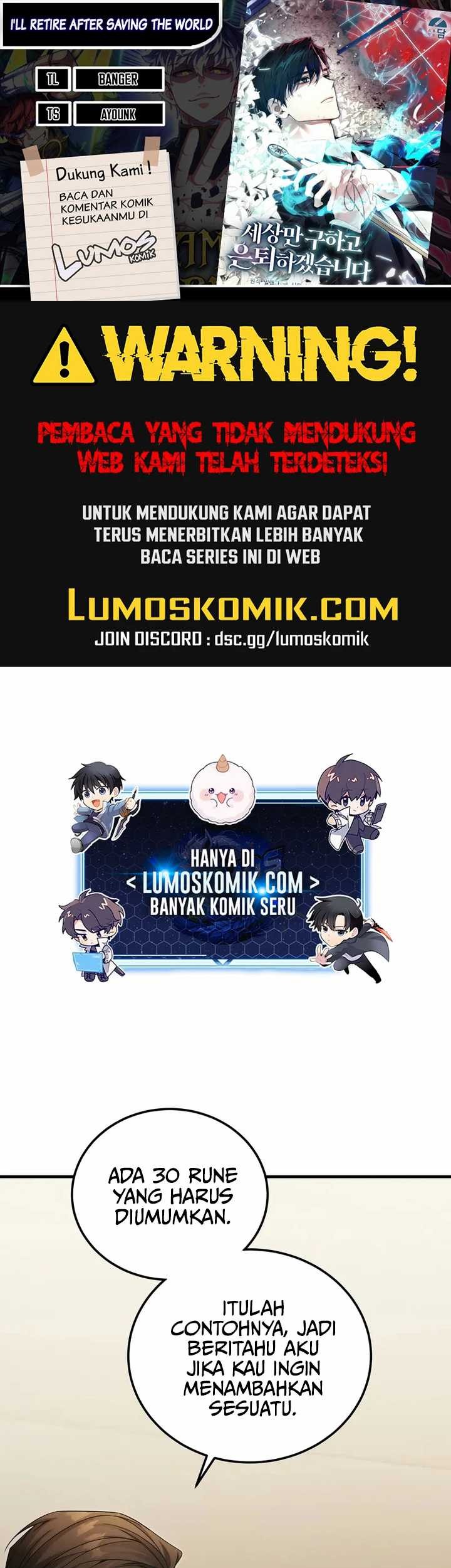 Komik I’ll Retire After Saving the World - Chapter 38