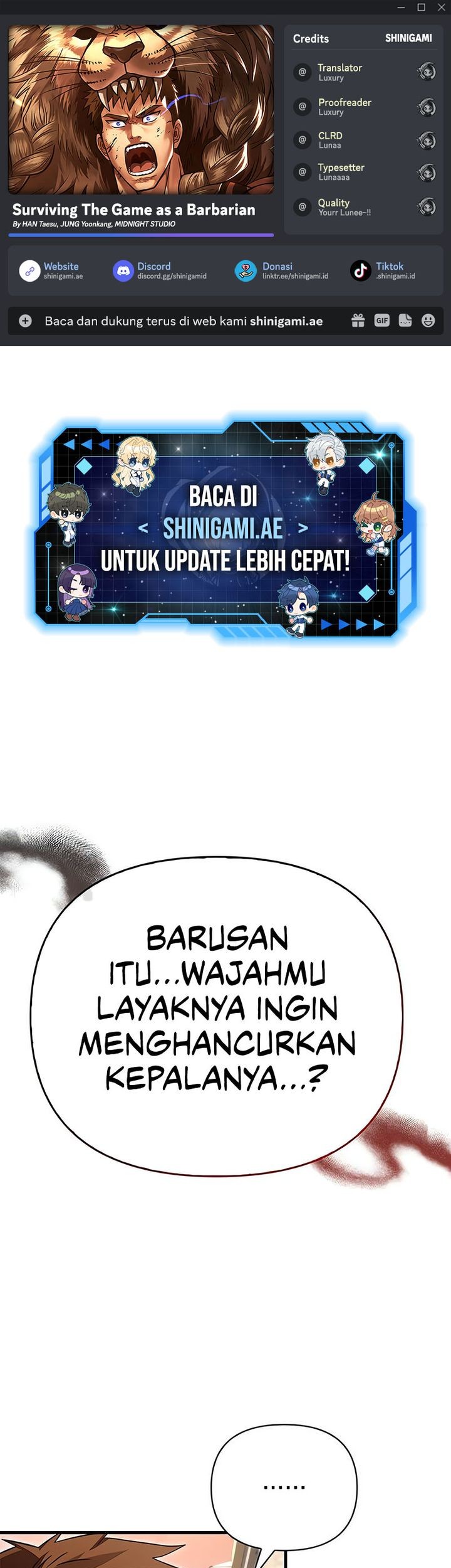 Komik Survive as a Barbarian in the Game - Chapter 87