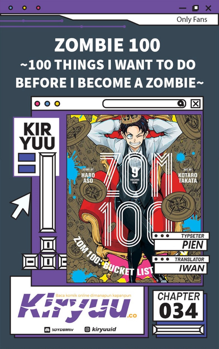 Komik Zombie 100 ~Zombie ni Naru Made ni Shitai 100 no Koto~ - Chapter 34