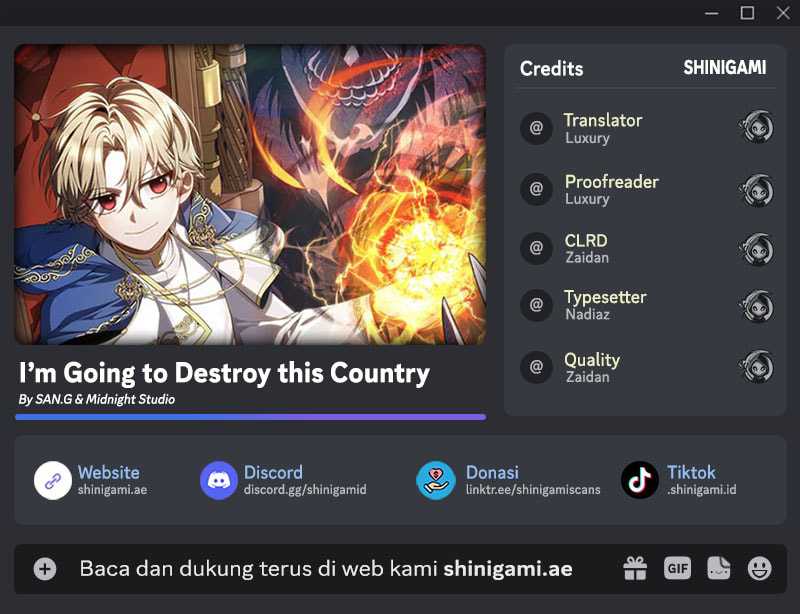 Komik I’m Going To Destroy This Country - Chapter 31