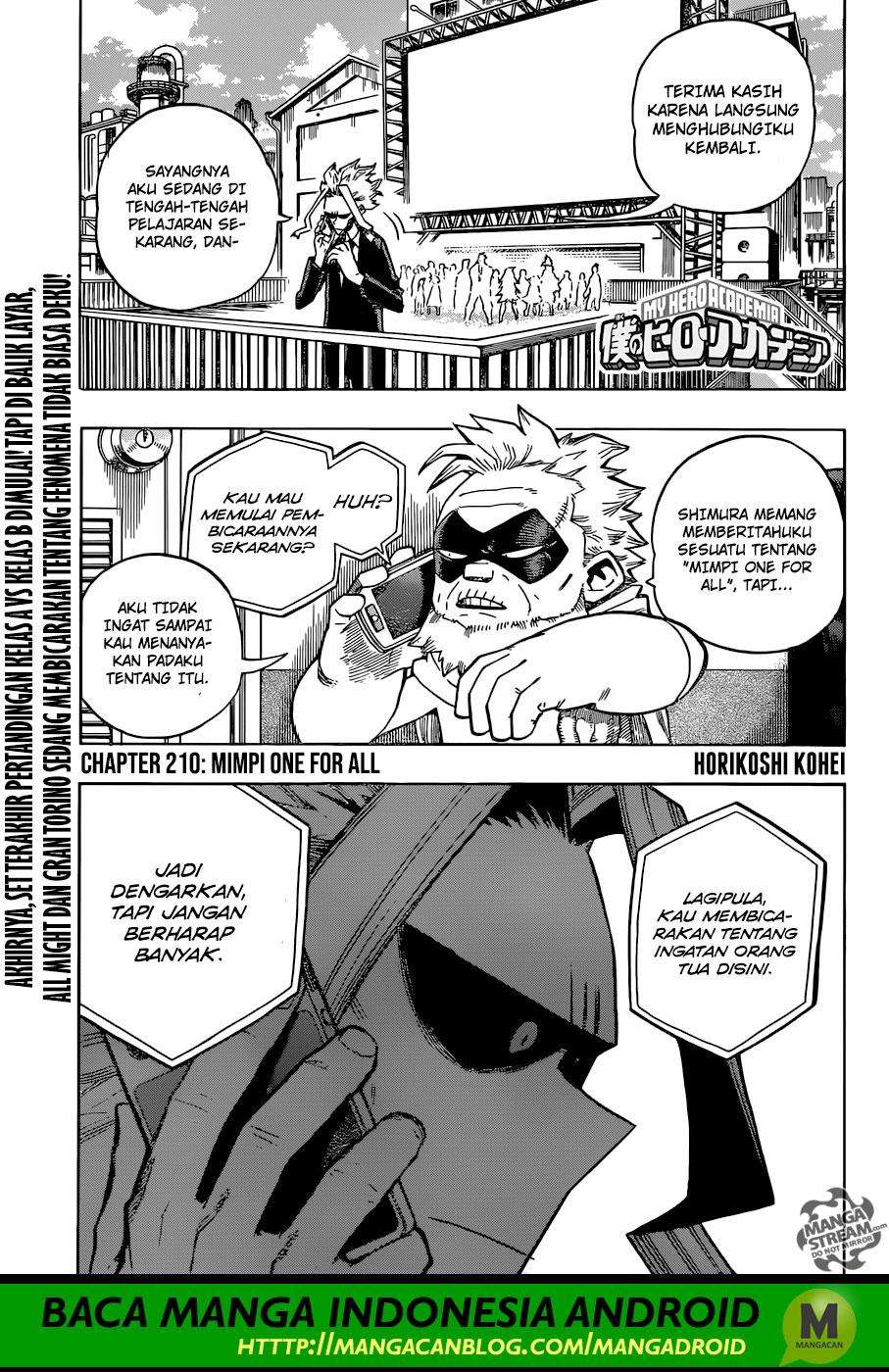 Komik Boku no Hero Academia - Chapter 210