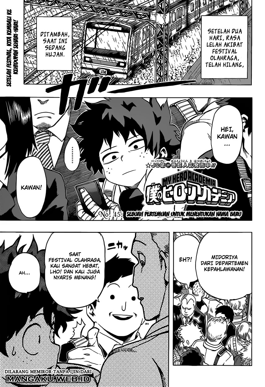 Komik Boku no Hero Academia - Chapter 45
