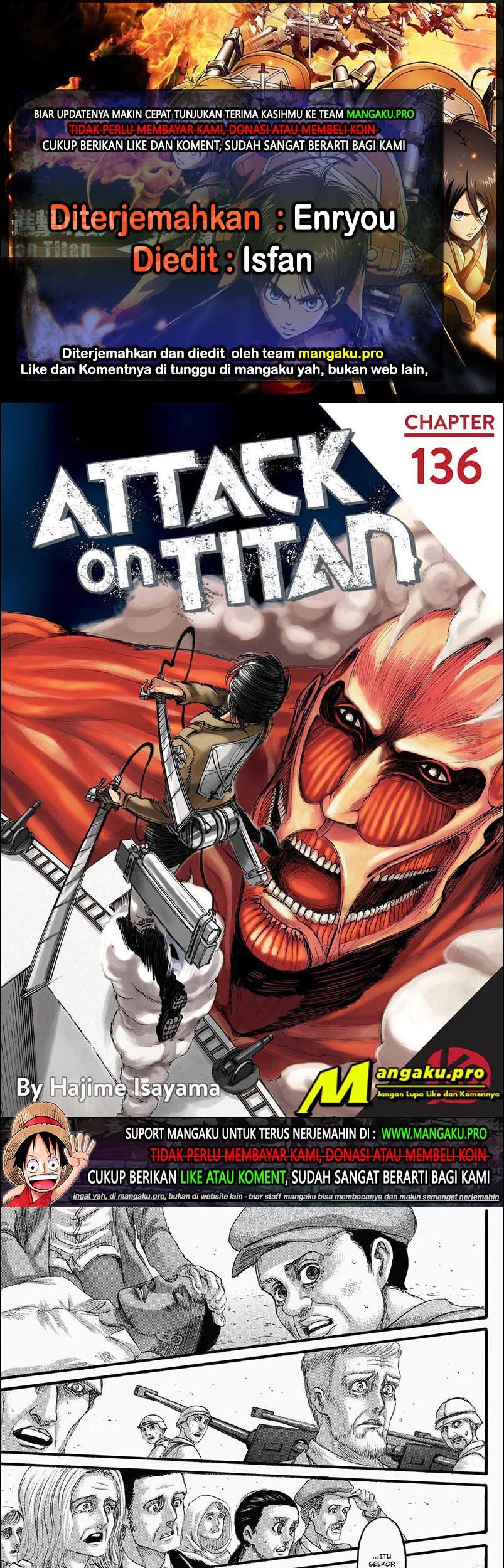 Komik Shingeki no Kyojin - Chapter 136.1