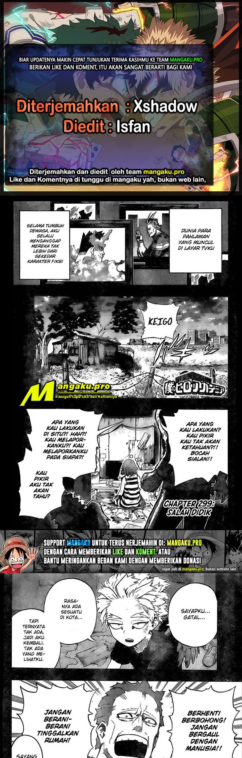 Komik Boku no Hero Academia - Chapter 299